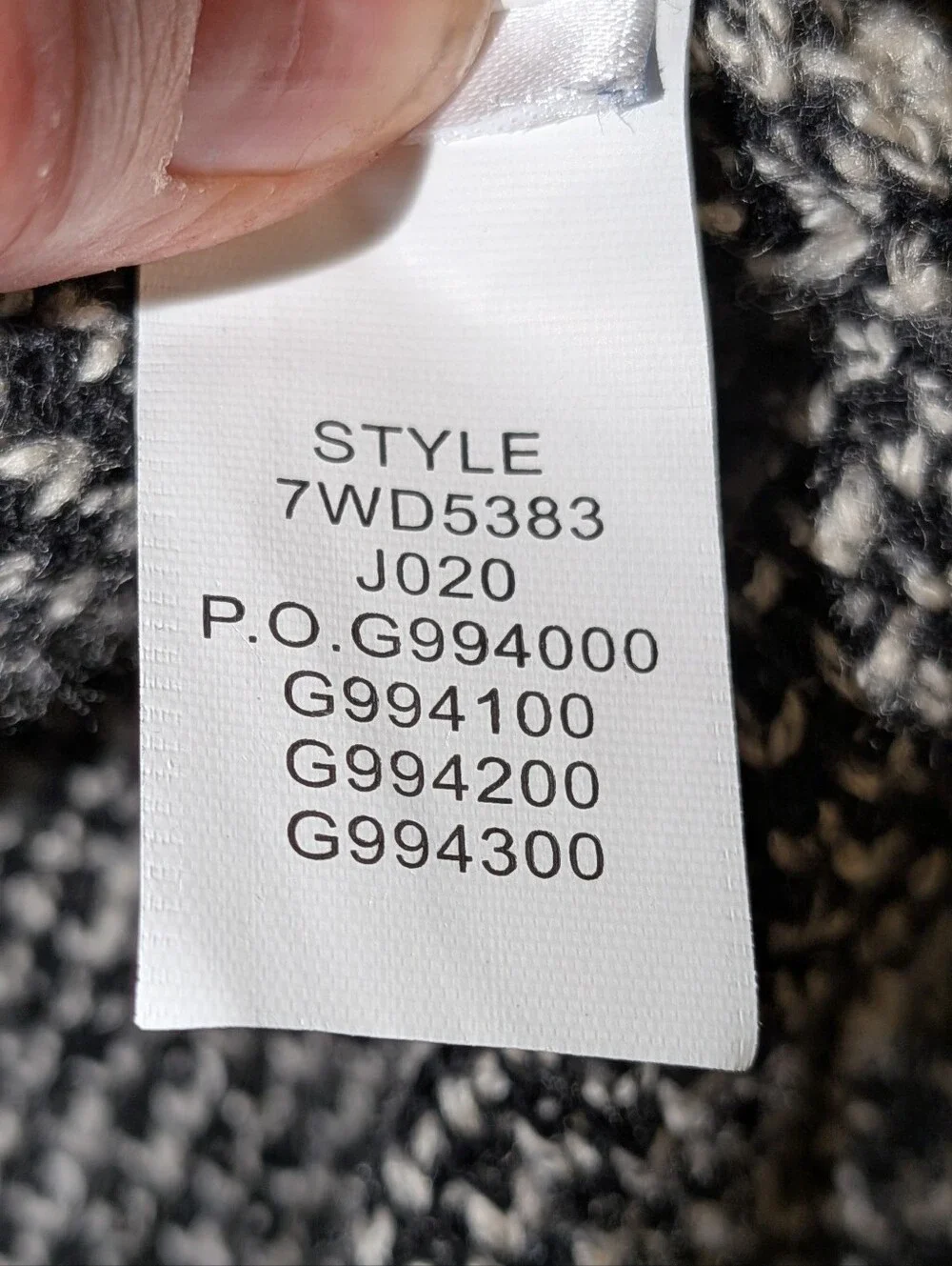Lucky Brand Black and White Open Front Knit Cardigan Sweater Size M Cotton
